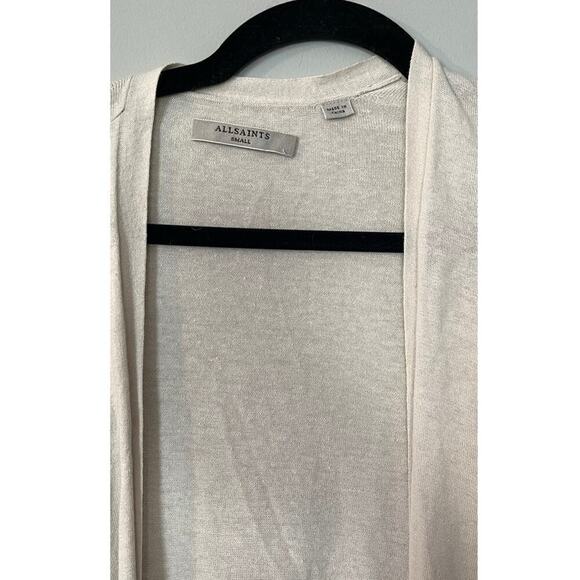 All Saints Cast Linen Blend Oversized Cardigan - Picture 5 of 6